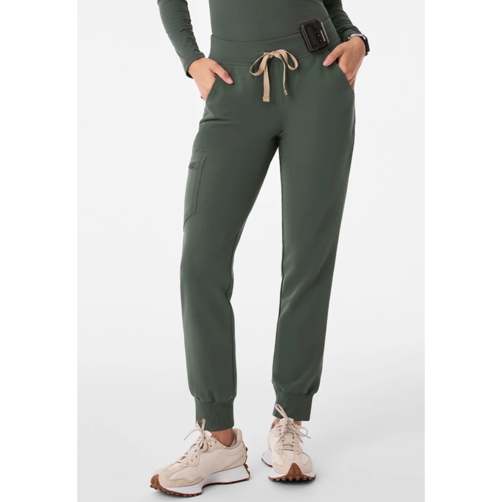 Figs Zamora Jogger Scrub Pants Olive Moss XS Medical Uniform Slim Fit Workwear